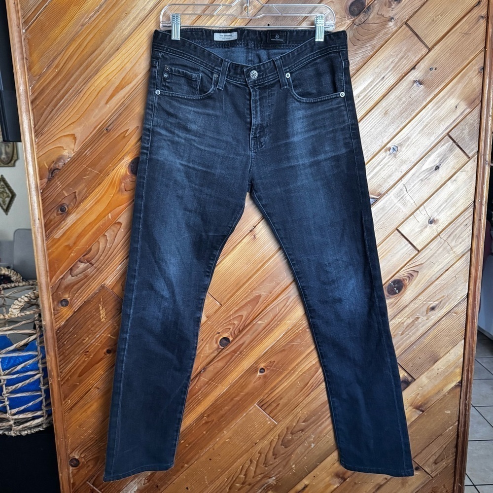 Ag Adriano Goldschmied Black The Matchbox Slim Straight Jeans Size 32